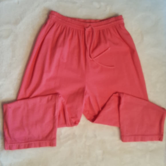 ON WHITE ♡ Gorgeous 2pc Ruffled Coral Long Sleeve Button Jacket Top 'n Capris M - Picture 9 of 14